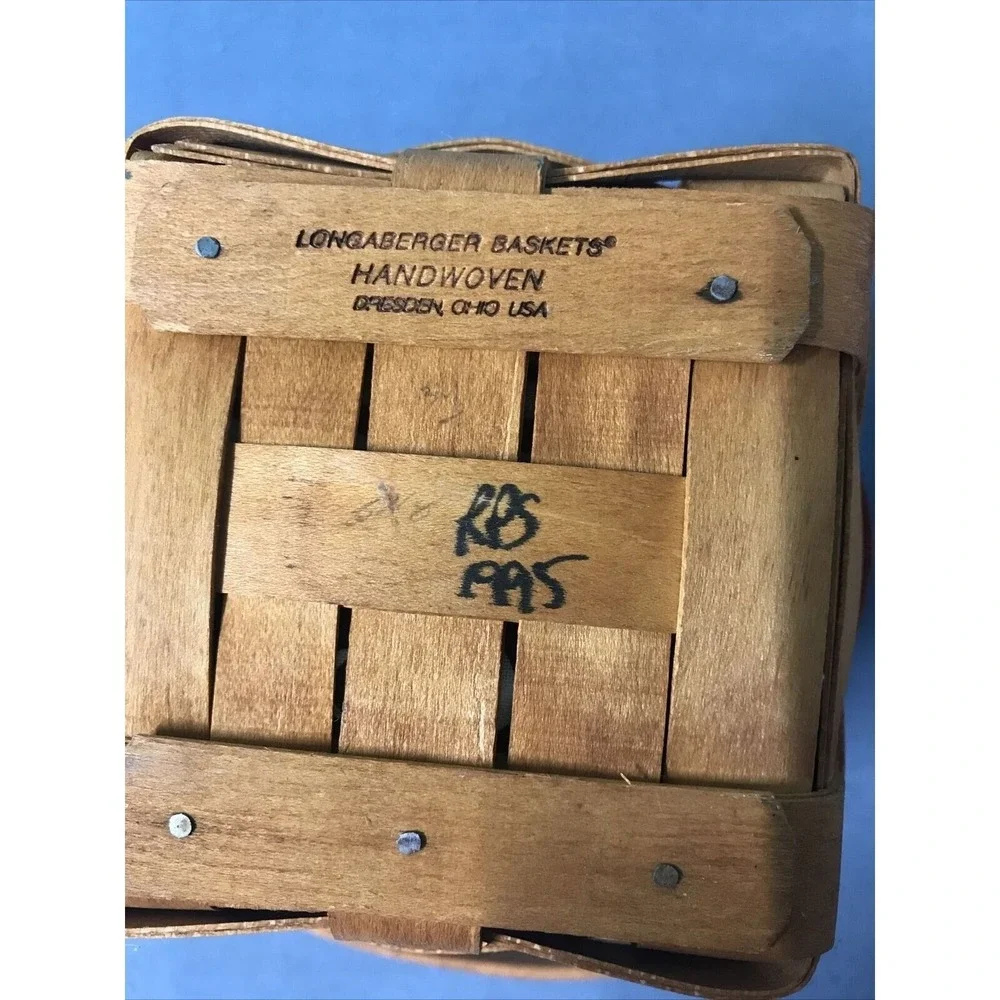1995 Longaberger USA Flag Basket Heart Ornament Independence Patriotic